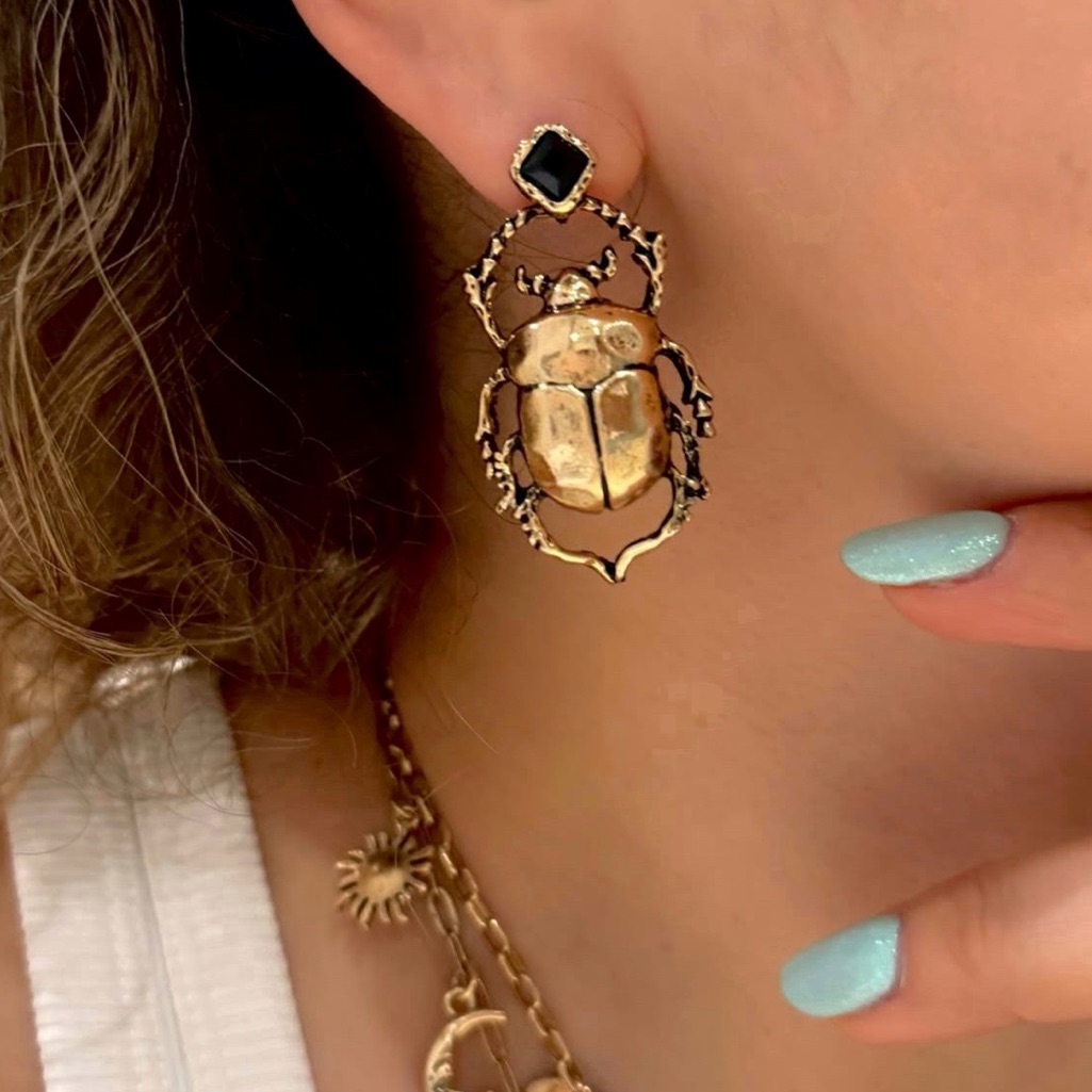 Last 1 Zara Style Maxi Beetle Earrings New Season 16$